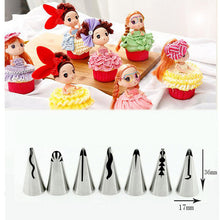 Load image into Gallery viewer, 3pcs/5pcs/7pcs Cream Pastry Decorating Tips Set Stainless Steel  Tulip Icing Piping Cake Nozzles Cupcake Baking Tools
