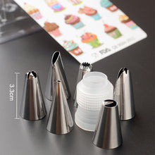 Load image into Gallery viewer, 3pcs/5pcs/7pcs Cream Pastry Decorating Tips Set Stainless Steel  Tulip Icing Piping Cake Nozzles Cupcake Baking Tools
