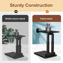 Load image into Gallery viewer, llano Portable Tablet Phone Holder Foldable Adjustable Cellphone Stand Aluminum Alloy Sturdy Desktop Bracket for 4-16 Inch Phone Tablet
