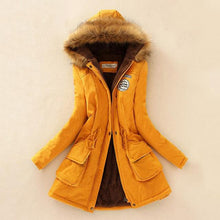 Load image into Gallery viewer, Winter Coat Women Jacket Thick Warm Hooded Parka Cotton Padded Coat Slim Fur Coats Female Jackets
