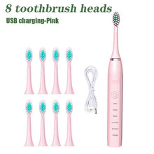 Load image into Gallery viewer, Ultrasonic Electric Toothbrush Rechargeable Tooth Brushes Washable Electronic Whitening Teeth Brush

