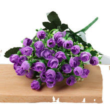 Load image into Gallery viewer, Artificial Flowers Rose Buds Lot Gypsophila Fake Artificial Plant Flower Bouquet For Wedding Home Festation DIY Decoration
