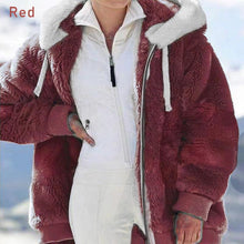 Load image into Gallery viewer, Women Warm Coat Zipper Overcoat Long Sleeve Solid Fluffy Fake Fur Outwear Thick Winter Casual
