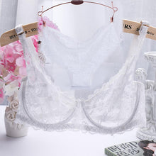 Load image into Gallery viewer, Intimates Hollow Out Lace Bra Briefs Women Ultra-thin Underwear Bra and Panties Set Sexy Lingerie
