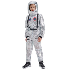 Load image into Gallery viewer, Silver Spaceman Jumpsuit Boys Astronaut Costume for Kids Halloween Cosplay Children Pilot Carnival Party Fancy Dress
