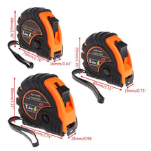 Load image into Gallery viewer, 3m 5m Retractable Tape Measure 3-Way-Lock Metric Rubber Measuring Tape Rule
