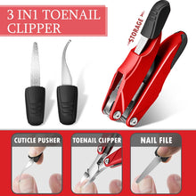 Load image into Gallery viewer, 3pcs Manicure Nail Toenail Clipper Set Stainless Pedicure Kit Tool Nail Cutter File Tools Set Travel Multifunction Clippers Set
