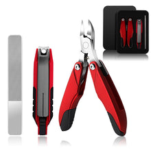 Load image into Gallery viewer, 3pcs Manicure Nail Toenail Clipper Set Stainless Pedicure Kit Tool Nail Cutter File Tools Set Travel Multifunction Clippers Set
