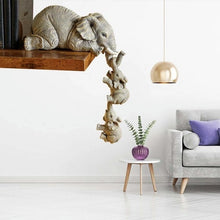 Load image into Gallery viewer, 3pcs/set Cute Elephant Figurines Elephant Holding Baby Elephant Resin Crafts Home Furnishing Gift
