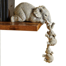 Load image into Gallery viewer, 3pcs/set Cute Elephant Figurines Elephant Holding Baby Elephant Resin Crafts Home Furnishing Gift
