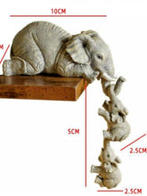 Load image into Gallery viewer, 3pcs/set Cute Elephant Figurines Elephant Holding Baby Elephant Resin Crafts Home Furnishing Gift
