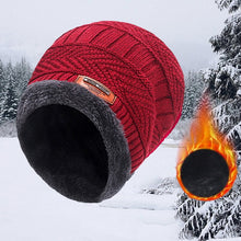 Load image into Gallery viewer, 3pcs/set Fashion Knitted Hat Men Women's Winter 2021 Hats With Scarves And Touch Screen Gloves Thick Warm Beanie Hat Men Caps

