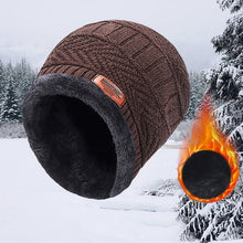 Load image into Gallery viewer, 3pcs/set Fashion Knitted Hat Men Women's Winter 2021 Hats With Scarves And Touch Screen Gloves Thick Warm Beanie Hat Men Caps
