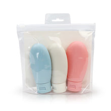 Load image into Gallery viewer, 3pcs/set Nordic Syle Travel Refillable Bottle Kit Portable Essence Shampoo Shower Gel Bottles Container Can carry on the Plane
