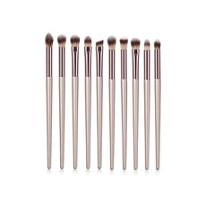 Load image into Gallery viewer, 4/10pcs Champagne makeup brushes set for cosmetic foundation powder blush eyeshadow kabuki blending make up brush beauty tool
