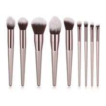 Load image into Gallery viewer, 4/10pcs Champagne makeup brushes set for cosmetic foundation powder blush eyeshadow kabuki blending make up brush beauty tool
