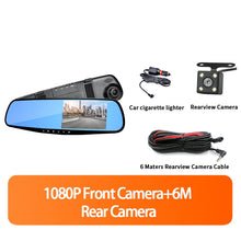 Load image into Gallery viewer, 4.3In Dash Cam Car DVR 24H HD 1080P Dash Camera Dual Lens Video Recorder 1080PCycle Dashcam Mirror Driving Recorder
