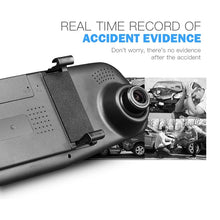 Load image into Gallery viewer, 4.3In Dash Cam Car DVR 24H HD 1080P Dash Camera Dual Lens Video Recorder 1080PCycle Dashcam Mirror Driving Recorder
