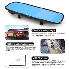 Load image into Gallery viewer, 4.3inch HD 1080P Dual Lens Car DVR Dash Cam Auto Front And Rear Mirror Camera Digital Video Recorder Vehicle Electronics
