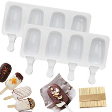 Load image into Gallery viewer, 4/8 Cell Magnum Silicone Mold Silicone Ice Cream Mold Popsicle Molds DIY Ice Cream Mould Ice Pop Maker Mould Ice Tray
