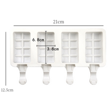 Load image into Gallery viewer, 4/8 Cell Magnum Silicone Mold Silicone Ice Cream Mold Popsicle Molds DIY Ice Cream Mould Ice Pop Maker Mould Ice Tray
