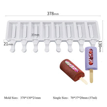 Load image into Gallery viewer, 4/8 Cell Magnum Silicone Mold Silicone Ice Cream Mold Popsicle Molds DIY Ice Cream Mould Ice Pop Maker Mould Ice Tray
