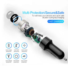 Load image into Gallery viewer, 4.8A LED Display USB Phone Charger Car-Charger for Xiaomi Samsung For iPhone 12 11 Pro 7 8 Plus Mobile Phone Adapter Car Charger
