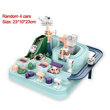 Load image into Gallery viewer, 4 Cars Rail Car Train Track Toys for Kids Boys Girls Xmas Gifts Racing Cars Mechanical Adventure Brain Table Game
