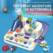 Load image into Gallery viewer, 4 Cars Rail Car Train Track Toys for Kids Boys Girls Xmas Gifts Racing Cars Mechanical Adventure Brain Table Game
