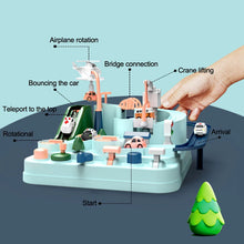 Load image into Gallery viewer, 4 Cars Rail Car Train Track Toys for Kids Boys Girls Xmas Gifts Racing Cars Mechanical Adventure Brain Table Game
