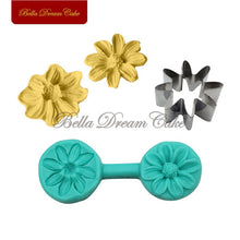 Load image into Gallery viewer, Flower Petal Veiner Silicone Molds With Stainless Steel Cutter Mold Set Fondant DIY Handmade Mould Cake Decorating Tool
