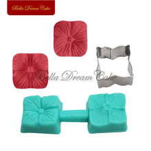 Load image into Gallery viewer, Flower Petal Veiner Silicone Molds With Stainless Steel Cutter Mold Set Fondant DIY Handmade Mould Cake Decorating Tool
