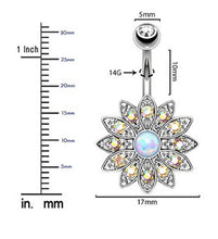 Load image into Gallery viewer, Belly Ring Piercing Jewelry SUNFLOWER Navel Order
