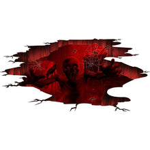 Load image into Gallery viewer, 12 Styles Horror Halloween Decoration 2023 Skull Bones 3D Floor Sticker Ghost Pumkin Festival Decor Flame Spider Wallpaper
