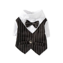 Load image into Gallery viewer, Tuxedo Bowtie Gentleman Dog Formal Shirt Clothes Dog Tuxedo Pet Dog Costumes Wedding Suit

