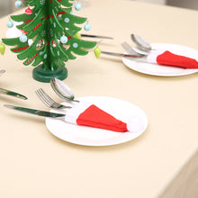 Load image into Gallery viewer, Christmas Decorations Christmas Small Hat Non-Woven Cap Christmas Hat Knife and Fork Set Christmas Wine Bottle Decoration
