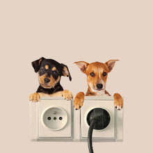Load image into Gallery viewer, 4pcs/Set PVC Decorative Stickers Cat Dog Cartoon Wall Sticker Switch Wall Sticker Bedroom Removable Waterproof
