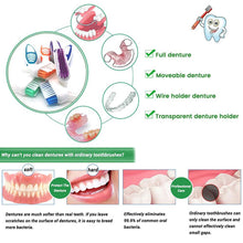 Load image into Gallery viewer, 4Pc Denture Teeth Toothbrush Easy Grip Handle Double Sided Toothbrushes
