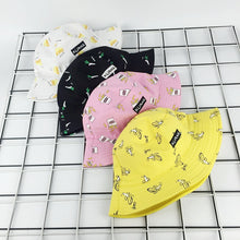 Load image into Gallery viewer, Banana Fries Bucket Hat Bucket Hat Women's Double-Sided Sun Hat Summer Street Leisure Couples' Cap
