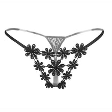 Load image into Gallery viewer, Women's Lingerie Embroidery G String Hollow Out Thong Underwear Femal T-Back Sexy Low-Waist Panties KL65
