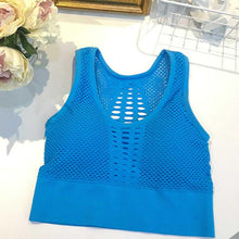 Load image into Gallery viewer, Women Sports Bra Sexy Mesh Breathable Sports Top Push Up Female Gym Fitness Sports Underwear Female
