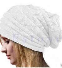 Load image into Gallery viewer, Pleated Flanging Sleeve Cap Women's Autumn and Winter Skiing Woolen Cap Outdoor Knitted Hat
