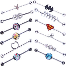 Load image into Gallery viewer, Ear Studs Ear Extender Personality Multiple Industrial Barbell Cross Bar Piercing Jewelry
