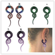 Load image into Gallery viewer, Glass Auricle Glass Snail Ear Extender Ear Studs Piercing Jewelry

