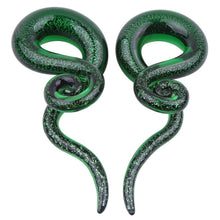 Load image into Gallery viewer, Glass Auricle Glass Snail Ear Extender Ear Studs Piercing Jewelry

