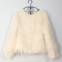 Load image into Gallery viewer, Women Fur Coat Winter Fake Fur Jacket Ladies Fashion Furry Warm Tops
