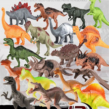Load image into Gallery viewer, 44Pcs/set Plastic Jurassic Dinosaur Model Toy Simulation Tyrannosaurus Rex Action Figures Collection Toys for Boys Storage Box
