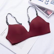 Load image into Gallery viewer, 75-85 A/B Cup Women Wireless Bras Seamless Letter Straps Bra Sexy Lingerie Adjustable Push Up Bralette
