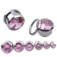 Load image into Gallery viewer, New Stainless Steel Gem Pulley Ear Stud Piercing Jewelry
