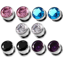 Load image into Gallery viewer, New Stainless Steel Gem Pulley Ear Stud Piercing Jewelry
